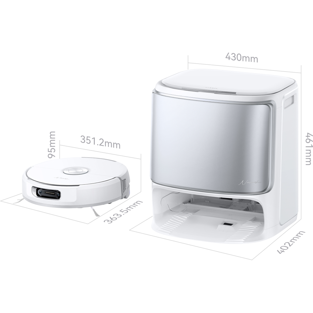 שואב אבק רובוטי שוטף  Narwal Flow לבן/כסוף