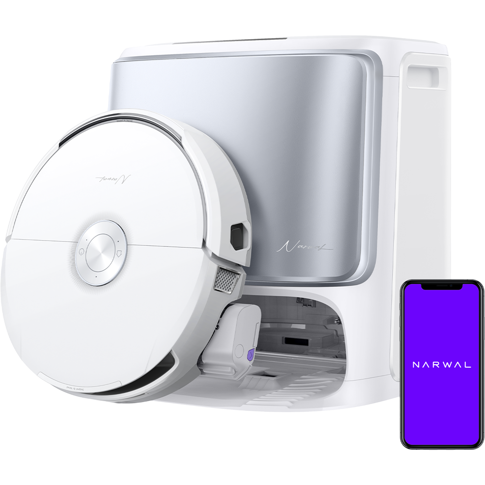 שואב אבק רובוטי שוטף  Narwal Flow לבן/כסוף