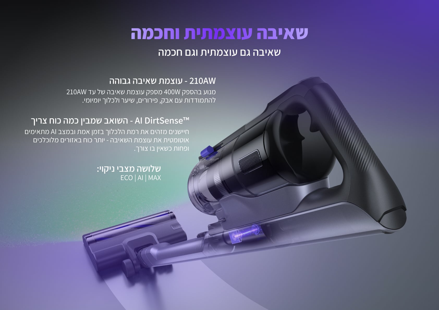 שואב אבק ידני עם עמדת ריקון עצמי Narwal Cube V50 feature image