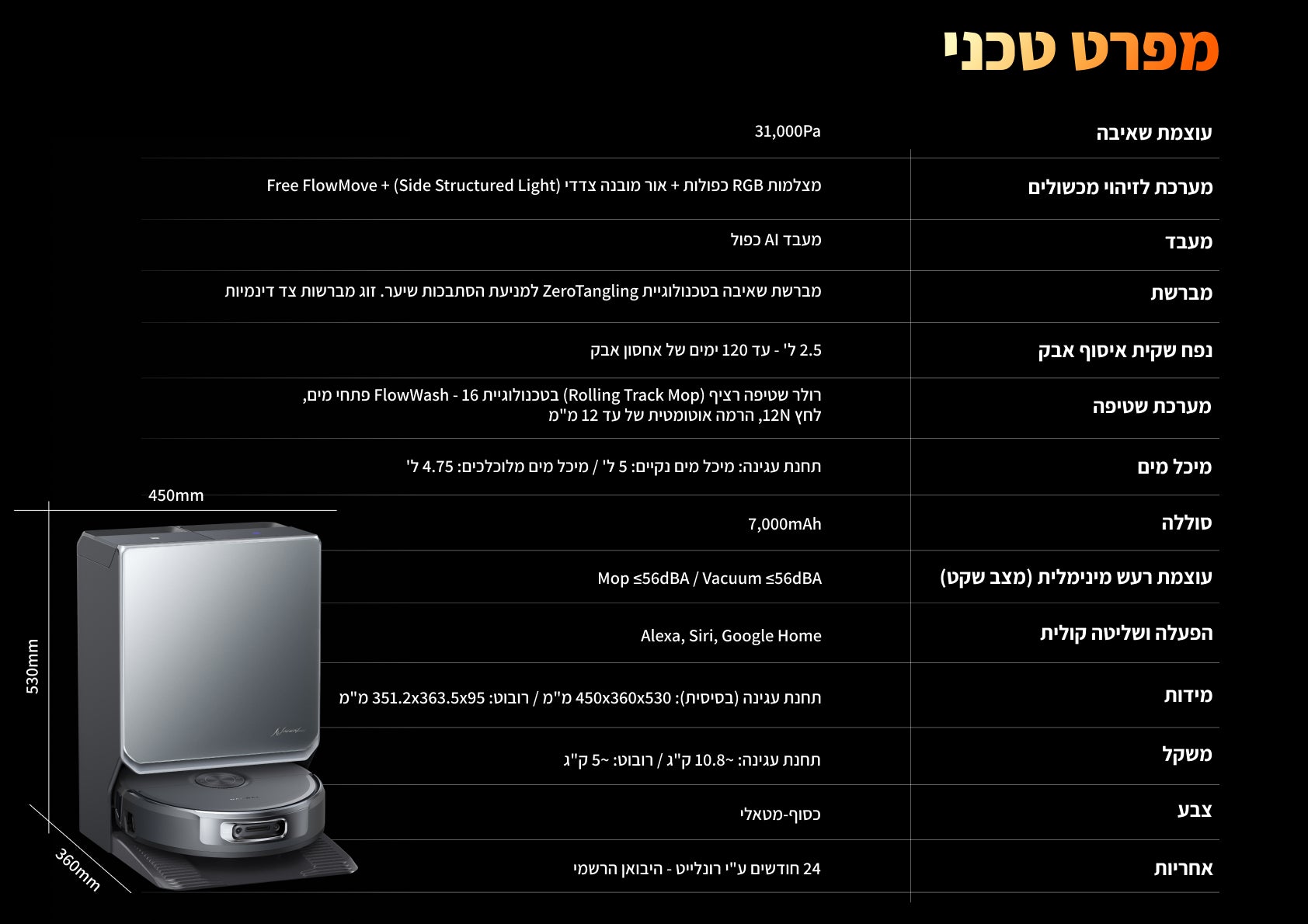 שואב אבק רובוטי שוטף  Narwal Flow 2 feature image